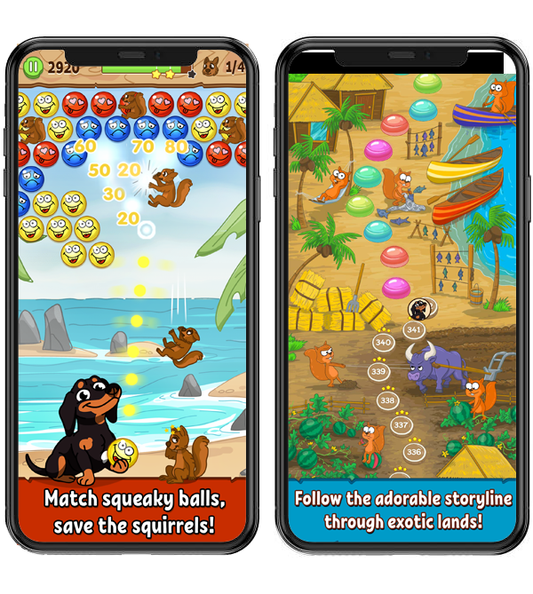 Crusoe Dachshund Mobile Game Bubble Shooter Bubble POP