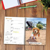 Crusoe Dachshund Calendar 2026 open page