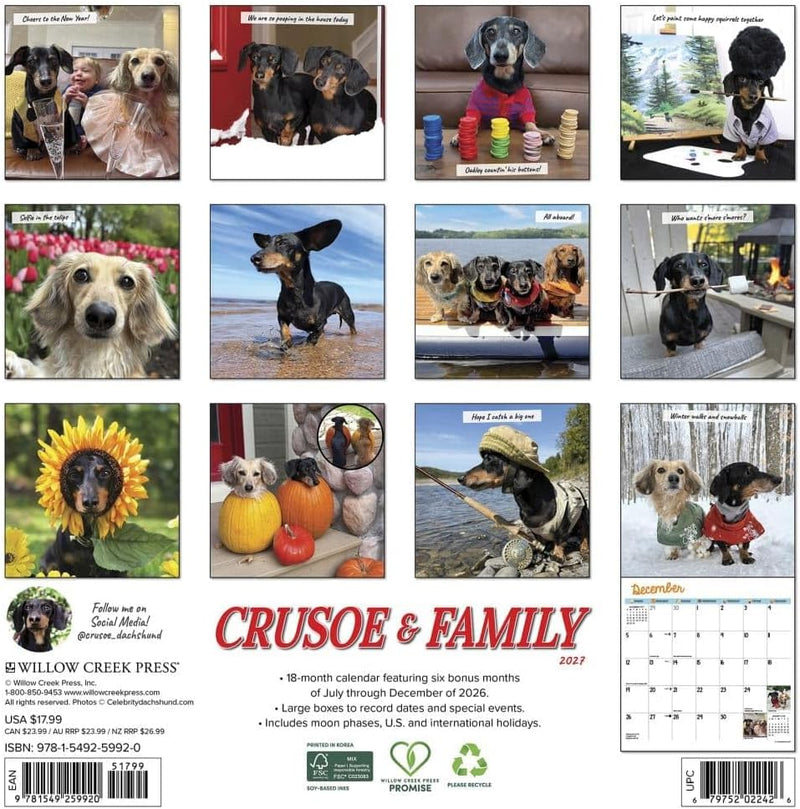 Crusoe 2027 wall calendar