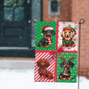 Dachshunds Christmas house flag